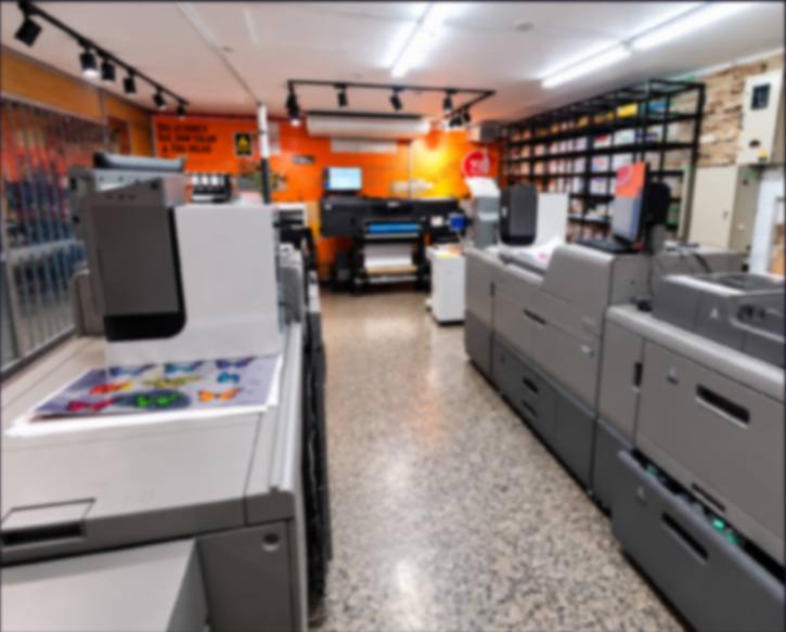 Punto de venta con equipos de impresión digital